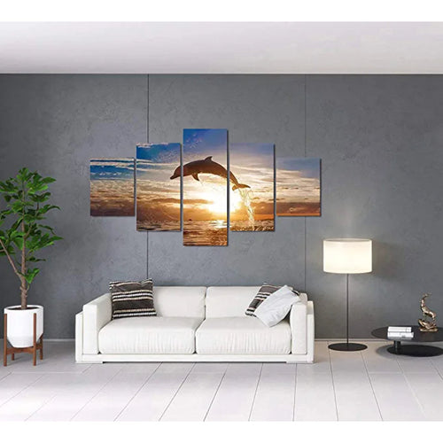 Vibrant Marine Canvas Art Set - 5 Piece Collection