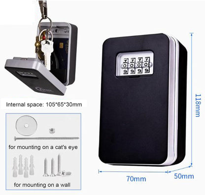 Outdoor Key Safe – Secure Key Box with Adjustable Code for Home, Includes Mounting Kit (Wall Mount)