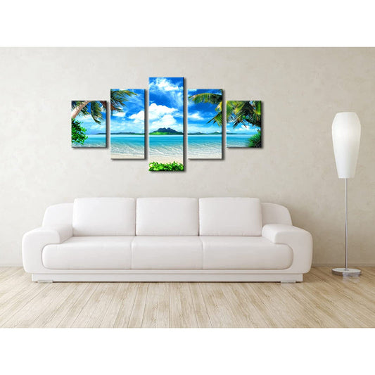 Stunning 5-Piece Coastal Canvas Art Set for Home Décor