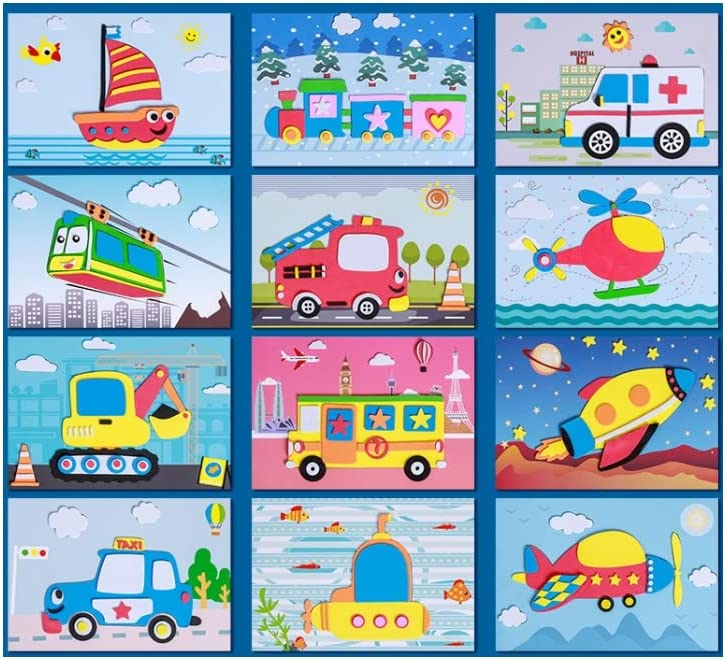 3D Sticker Puzzle Set for Creative Learning - 12 Sheets