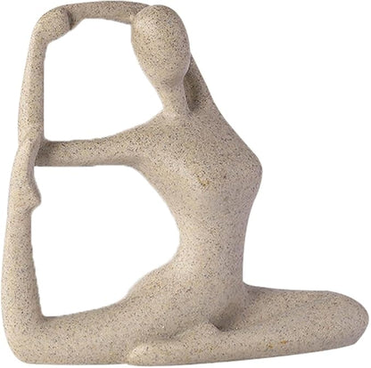 Yoga Woman Figurine – Contemporary Resin Home Decor