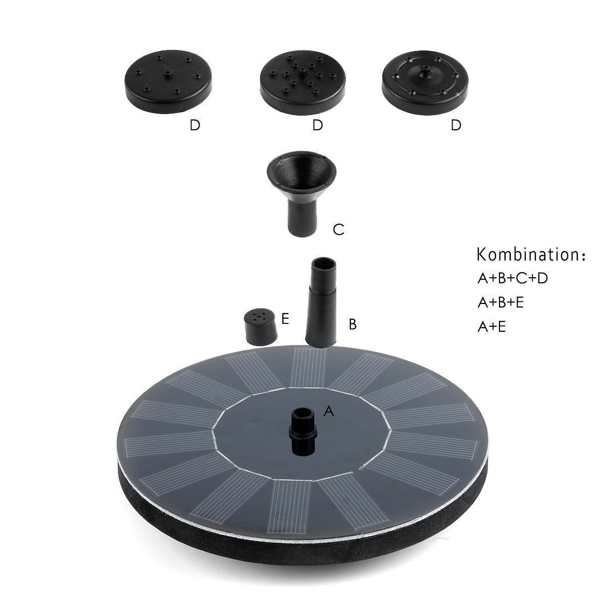 Solar Fountain Pump for Water Features – Ideal for Ponds, Birdbaths, Gardens