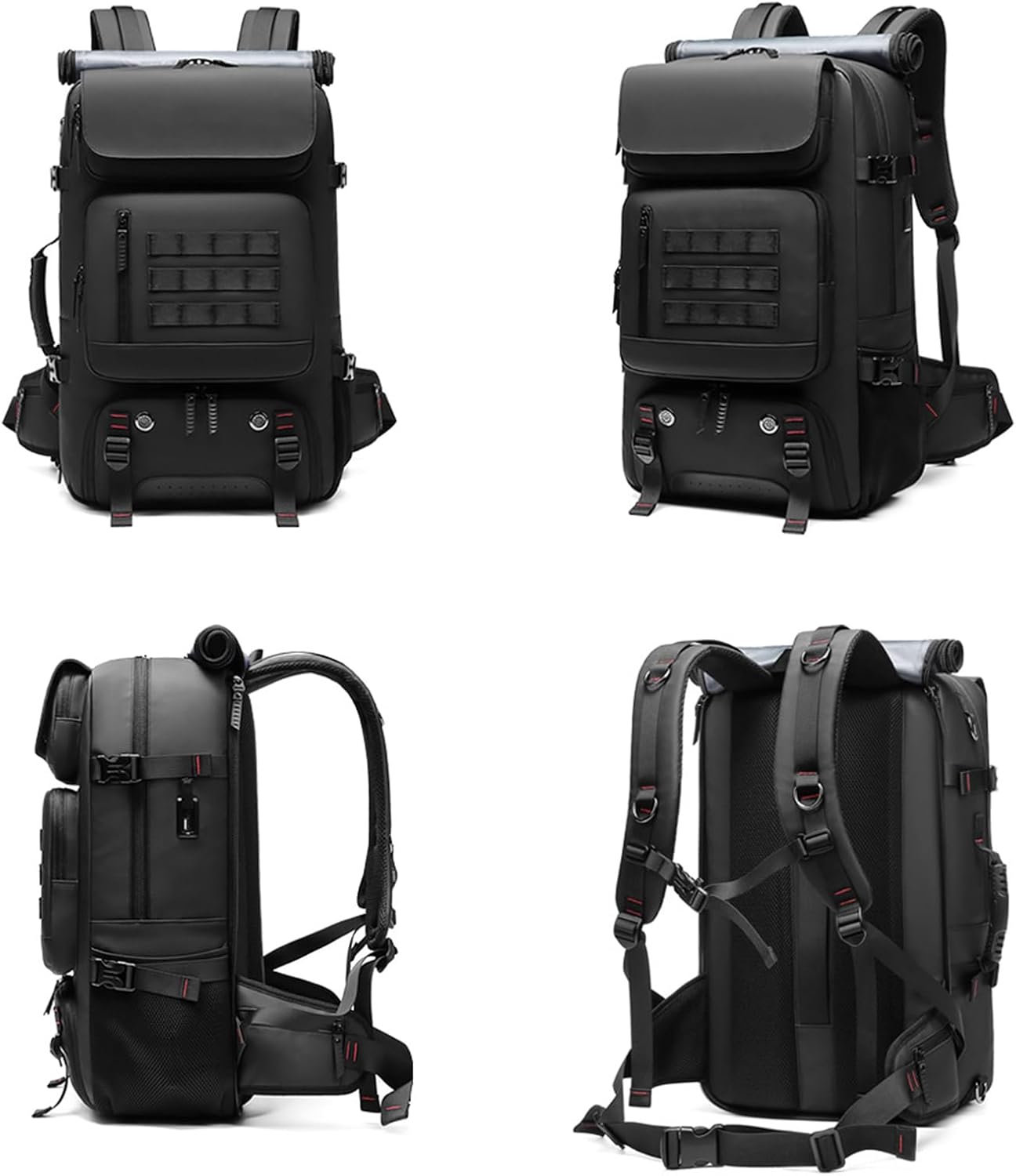 Waterproof 50L Travel Backpack featuring Shoe Storage and USB Port