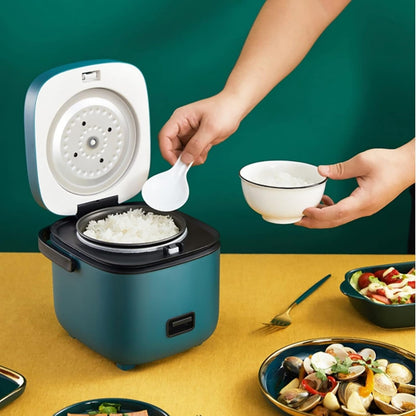 Compact 1.2L Rice Cooker with Steamer and One-Touch Control