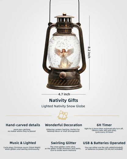 Decorative Autumn Lamp with Pumpkins – Warm LED Light & 6-Hour Timer