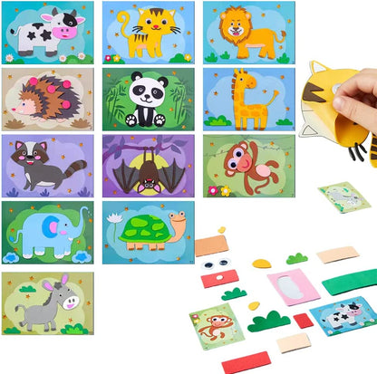 3D Sticker Puzzle Set for Creative Learning - 12 Sheets