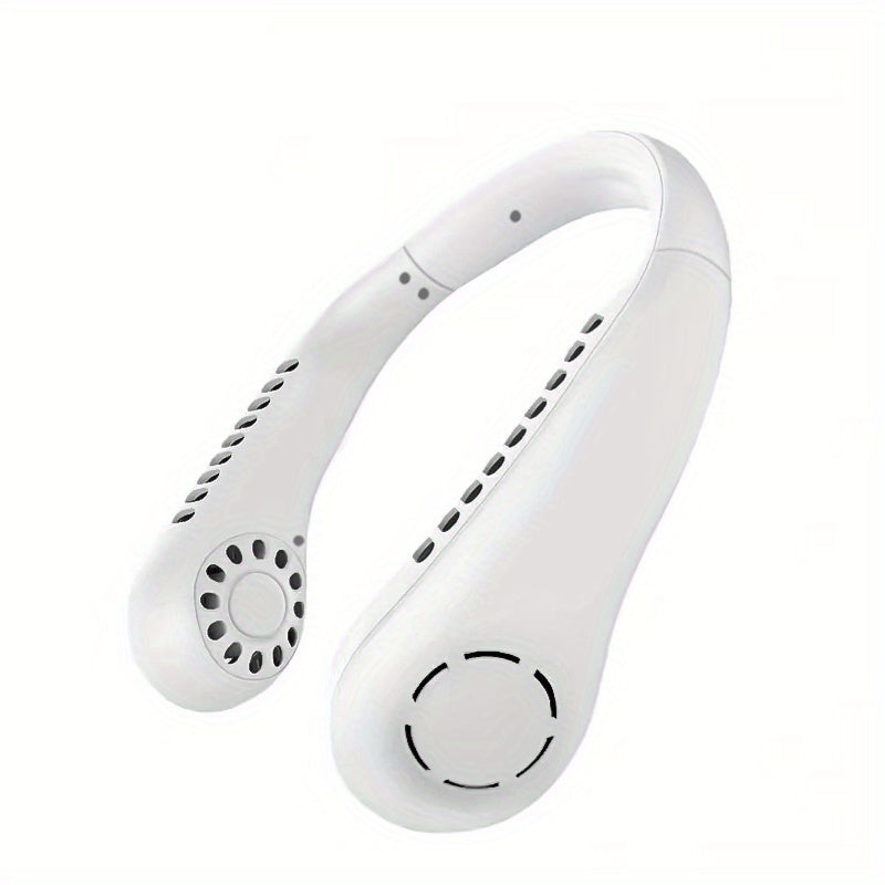 Portable Bladeless Neck Fan - Rechargeable Mini Air Cooler with 3 Speeds
