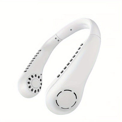 Portable Bladeless Neck Fan - Rechargeable Mini Air Cooler with 3 Speeds