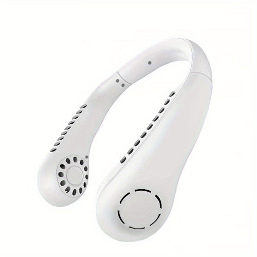 Portable Bladeless Neck Fan - Rechargeable Mini Air Cooler with 3 Speeds