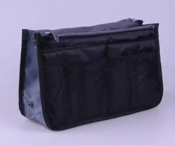 Large Cosmetic Bag for Travel | Multifunctional with Double Zipper & Multiple Pockets