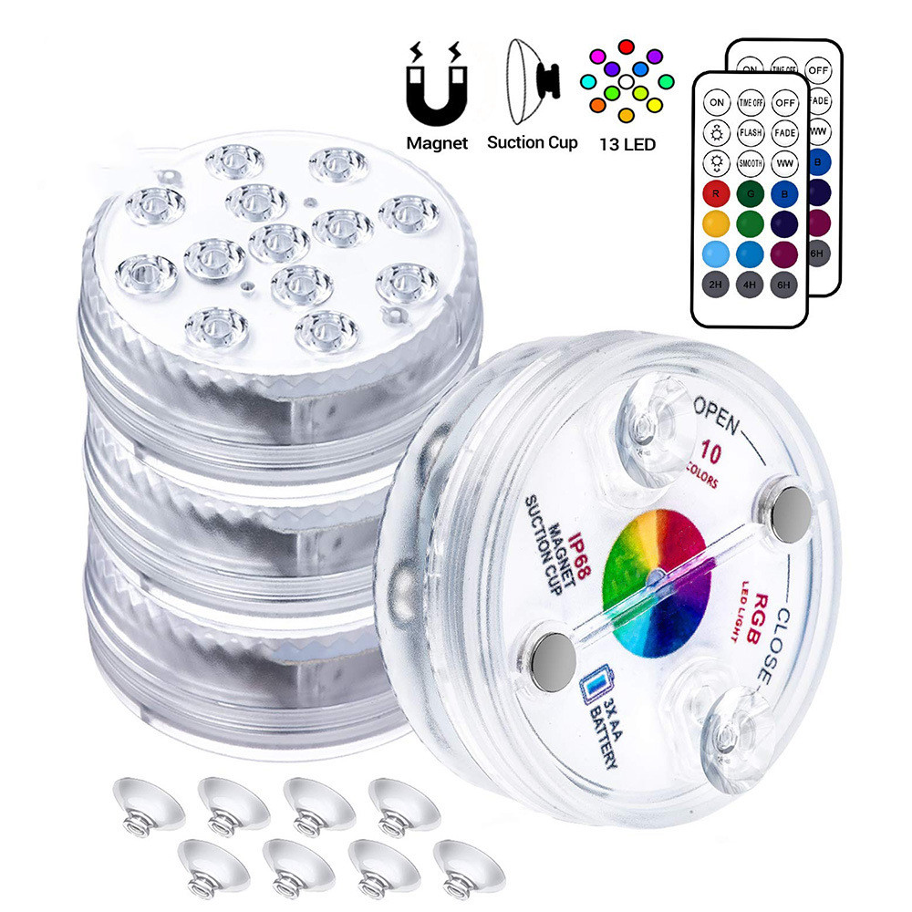 Remote-Controlled Underwater LED Light – RGB Multicolor Pool Lighting for Bathrooms and Ponds