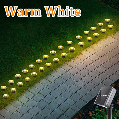 Solar LED Garden Path Lights | 15/30 LEDs | 8 Modes | IP65 Waterproof