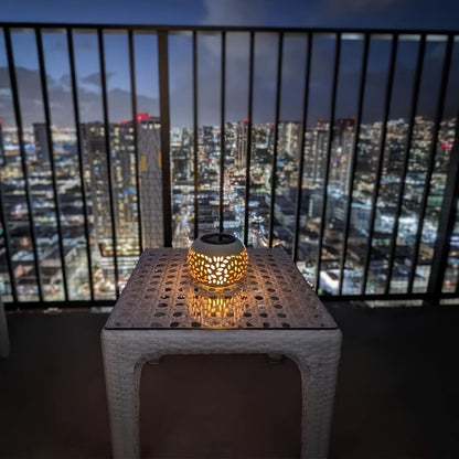 Solar-Powered Table Lamp with Motion Sensor