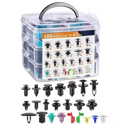 AutoFix Pro – 725 Piece Universal Clip Set for Easy Repairs