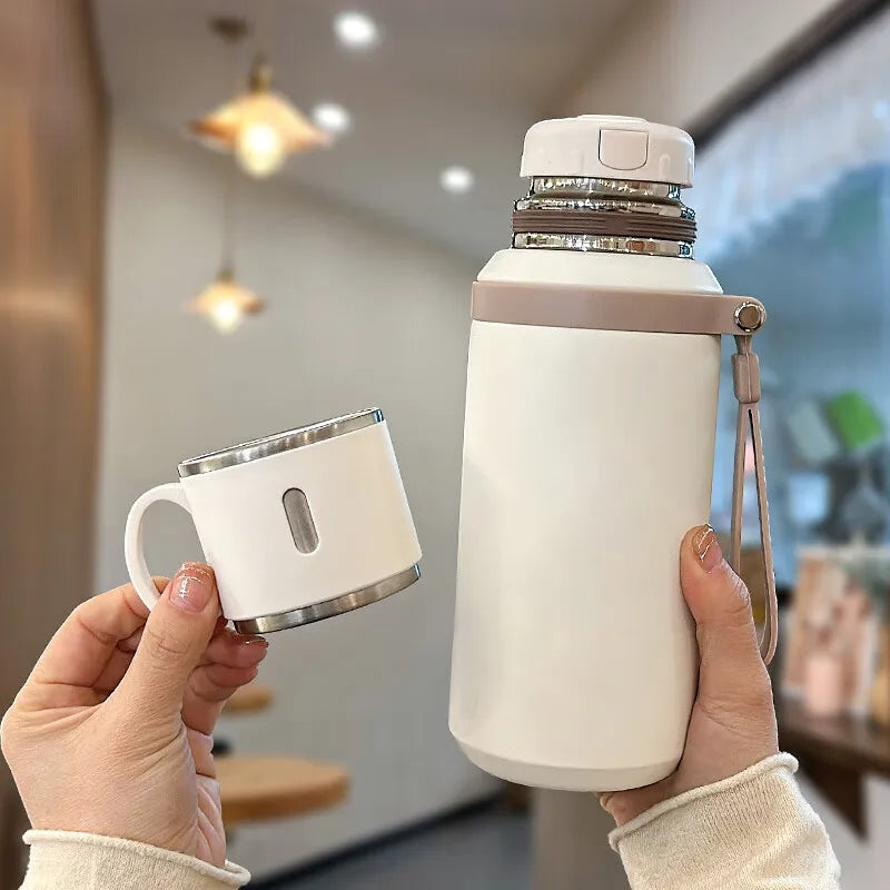 600ml Stainless Steel Travel Mug | Leak-Proof Thermos for Coffee & Tea