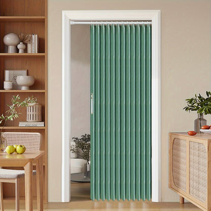 Colorful Magnetic Folding Curtain for Doors – Space-Saving Divider, Washable Polyester