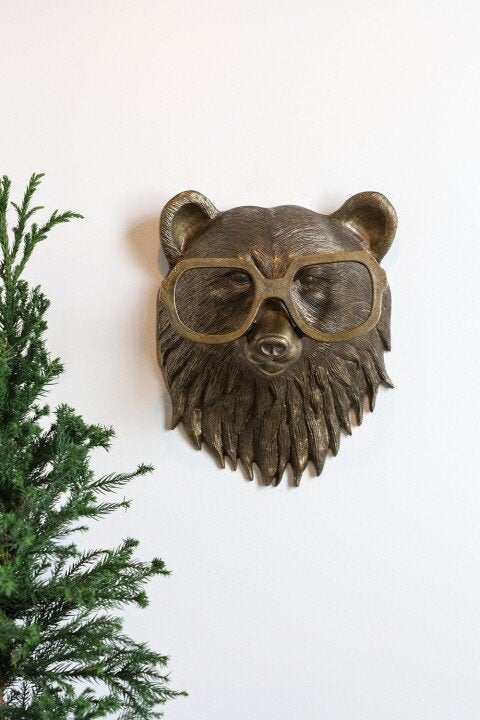 Hand-Painted Resin Animal Head Wall Decor – Playful Figurines
