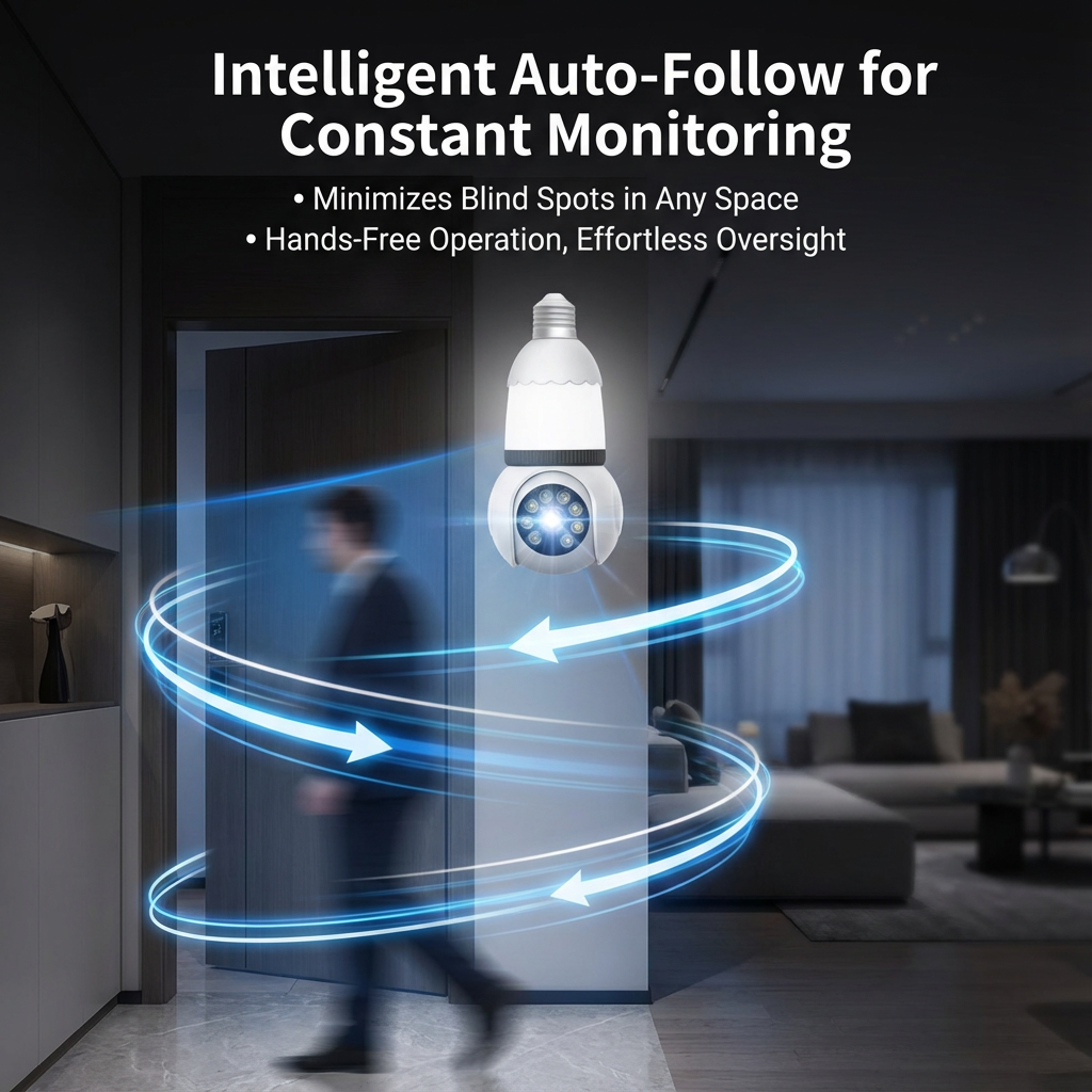 LED Bulb Security Camera with Color Vision Features
