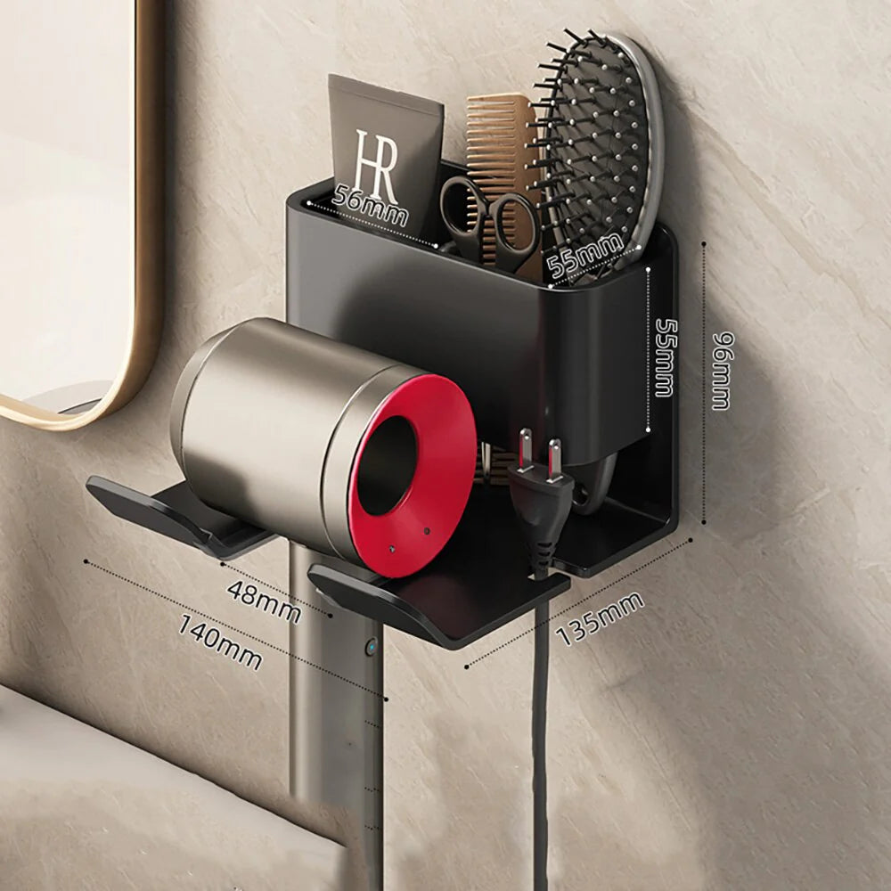Stylish Wall-Mounted Organizer for Hair Care Essentials