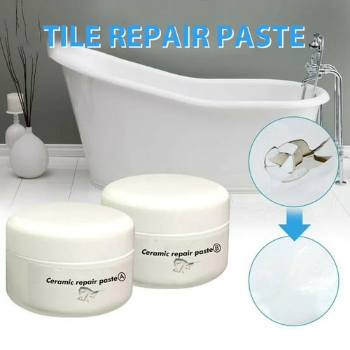 Ceramic Repair Solution 2 x 15 g | Fix Scratches & Chips Easily | White