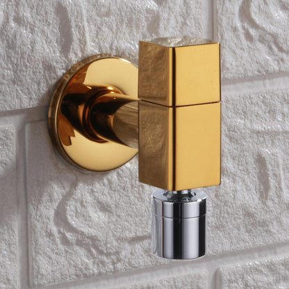 Modern Round Wall-Mounted Bathroom Faucet Handle in Solid Brass