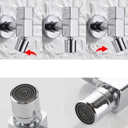 Modern Round Wall-Mounted Bathroom Faucet Handle in Solid Brass