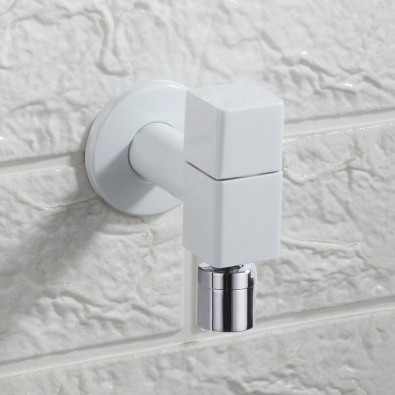 Modern Round Wall-Mounted Bathroom Faucet Handle in Solid Brass