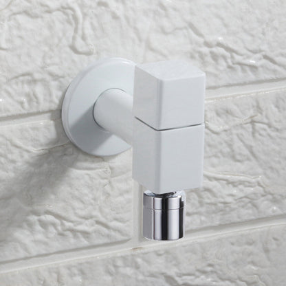 Modern Round Wall-Mounted Bathroom Faucet Handle in Solid Brass