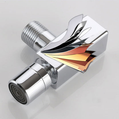 Modern Round Wall-Mounted Bathroom Faucet Handle in Solid Brass