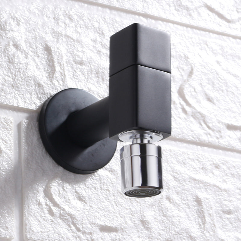 Modern Round Wall-Mounted Bathroom Faucet Handle in Solid Brass