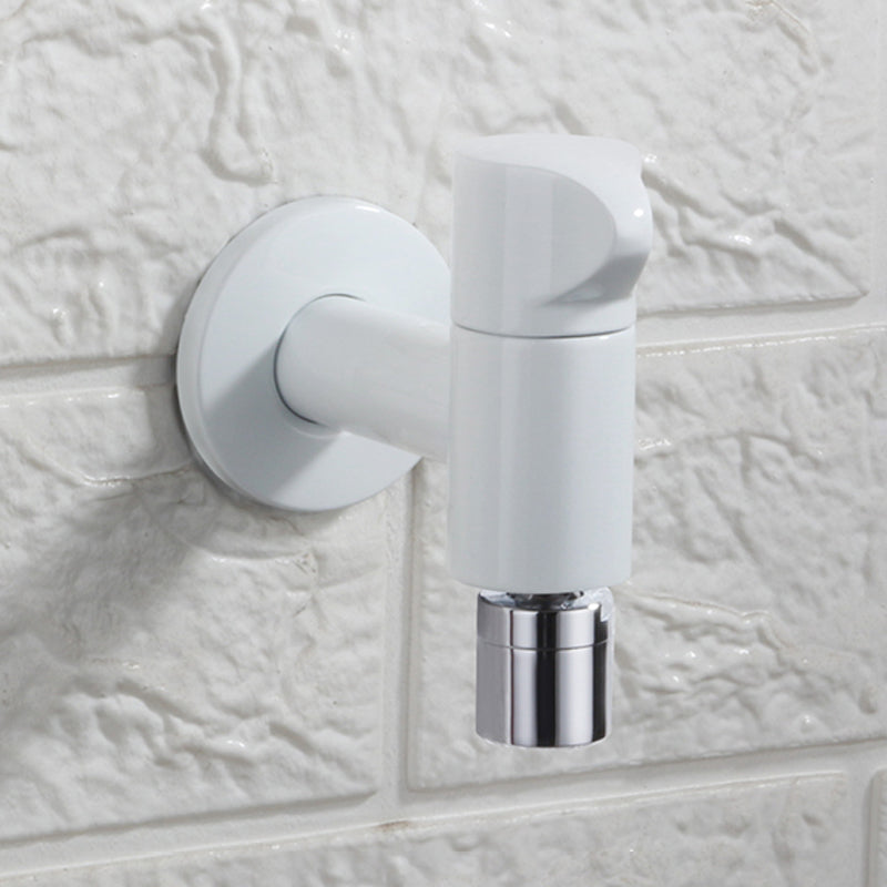 Modern Round Wall-Mounted Bathroom Faucet Handle in Solid Brass
