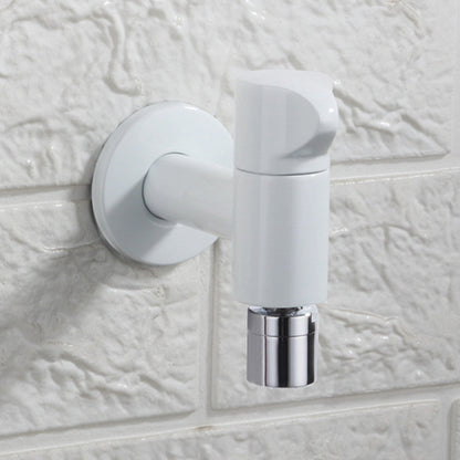 Modern Round Wall-Mounted Bathroom Faucet Handle in Solid Brass