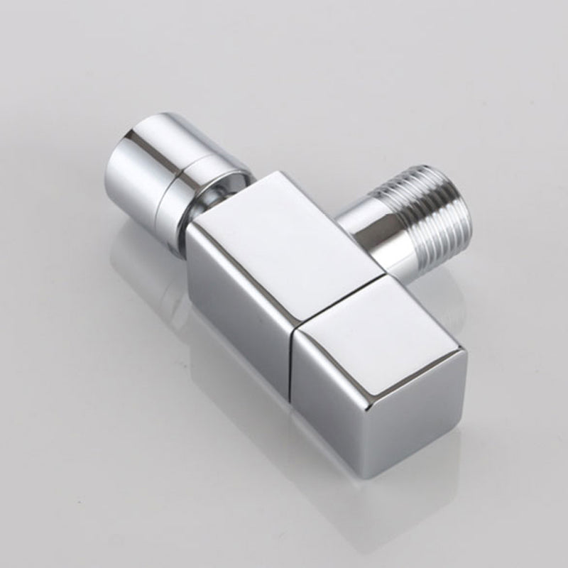 Modern Round Wall-Mounted Bathroom Faucet Handle in Solid Brass