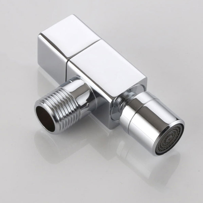 Modern Round Wall-Mounted Bathroom Faucet Handle in Solid Brass