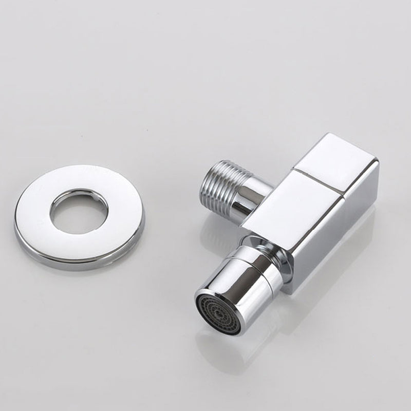 Modern Round Wall-Mounted Bathroom Faucet Handle in Solid Brass