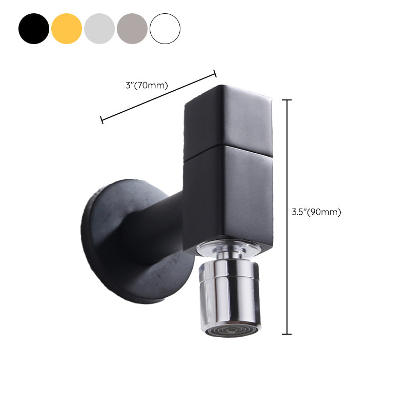 Modern Round Wall-Mounted Bathroom Faucet Handle in Solid Brass