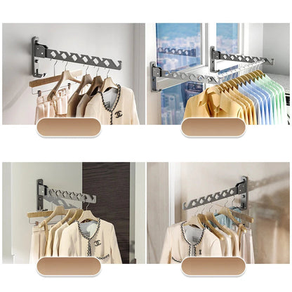 Wall-Mounted Clothes Dryer with 180° Swivel | Foldable | Aluminum 13 x 34 x 3 cm