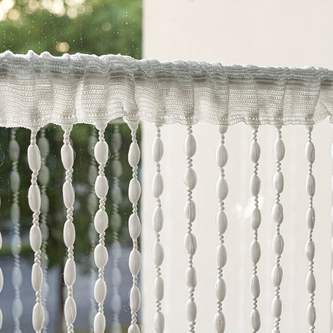 Boho Style Bed Canopy with Beads – Ideal for Bedroom or Play Area