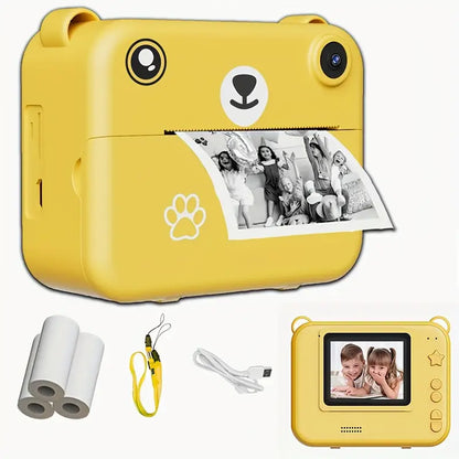 Compact Instant Camera for Kids - 1080P HD, Photo & Video, Includes Print Paper & USB Charger