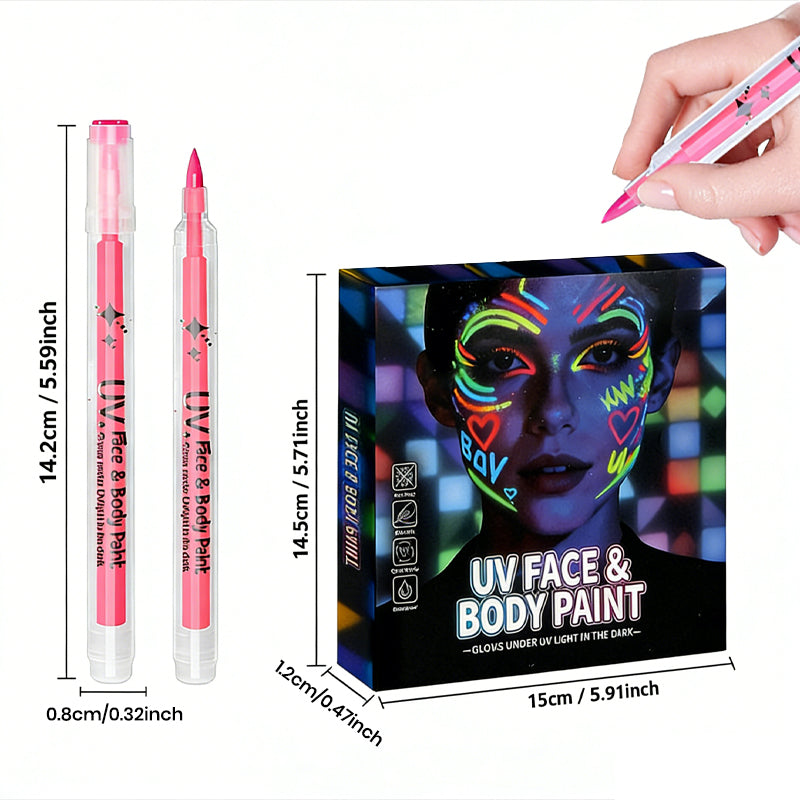 Waterproof Neon Face Paint for All-Night Glow