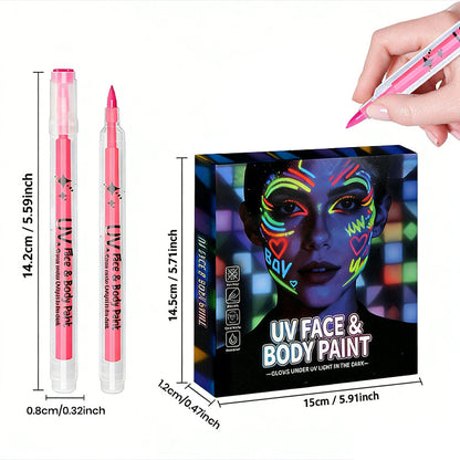 Waterproof Neon Face Paint for All-Night Glow