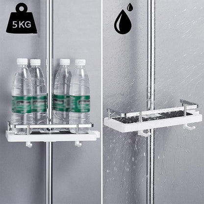 Adjustable Shower Shelf Without Drilling – Rustproof Organizer for Shampoo & Accessories