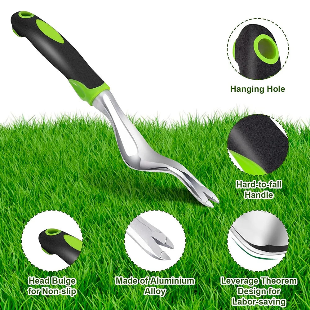 Ergonomic 30 cm Aluminum Garden Weeder for Weed Cutting