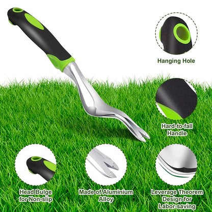 Ergonomic 30 cm Aluminum Garden Weeder for Weed Cutting