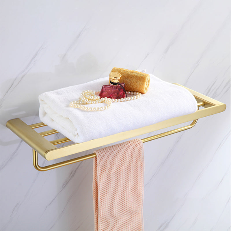 Gold Bathroom Hardware Set – Contemporary Towel Bar and Accessories