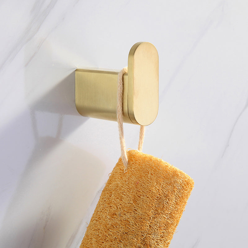 Gold Bathroom Hardware Set – Contemporary Towel Bar and Accessories