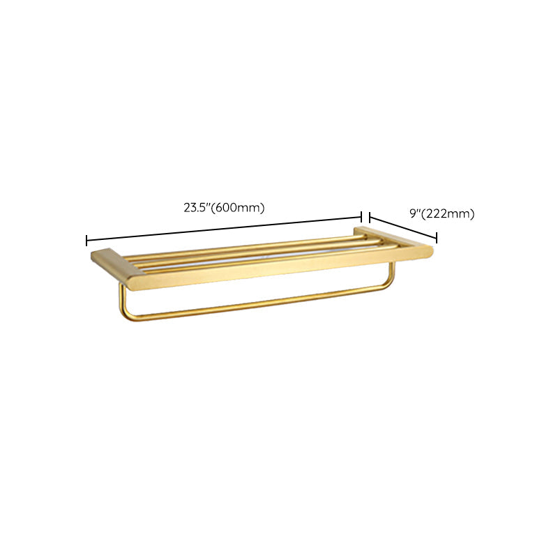 Gold Bathroom Hardware Set – Contemporary Towel Bar and Accessories