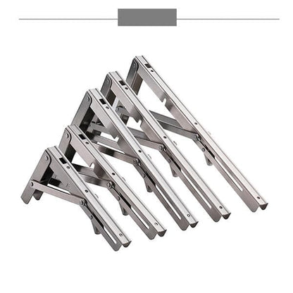 Space-Saving Folding Shelf Bracket for Versatile Use
