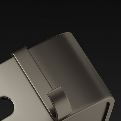 Modern Grey Bathroom Accessory Set with Aluminum Shelf