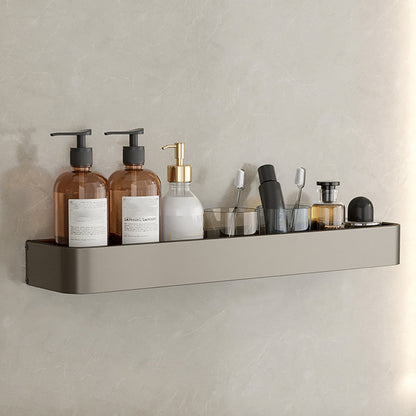 Modern Grey Bathroom Accessory Set with Aluminum Shelf